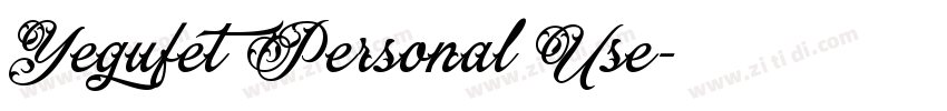 Yegufet Personal Use字体转换